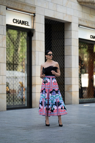 Rock Alessia Print Schwarz
