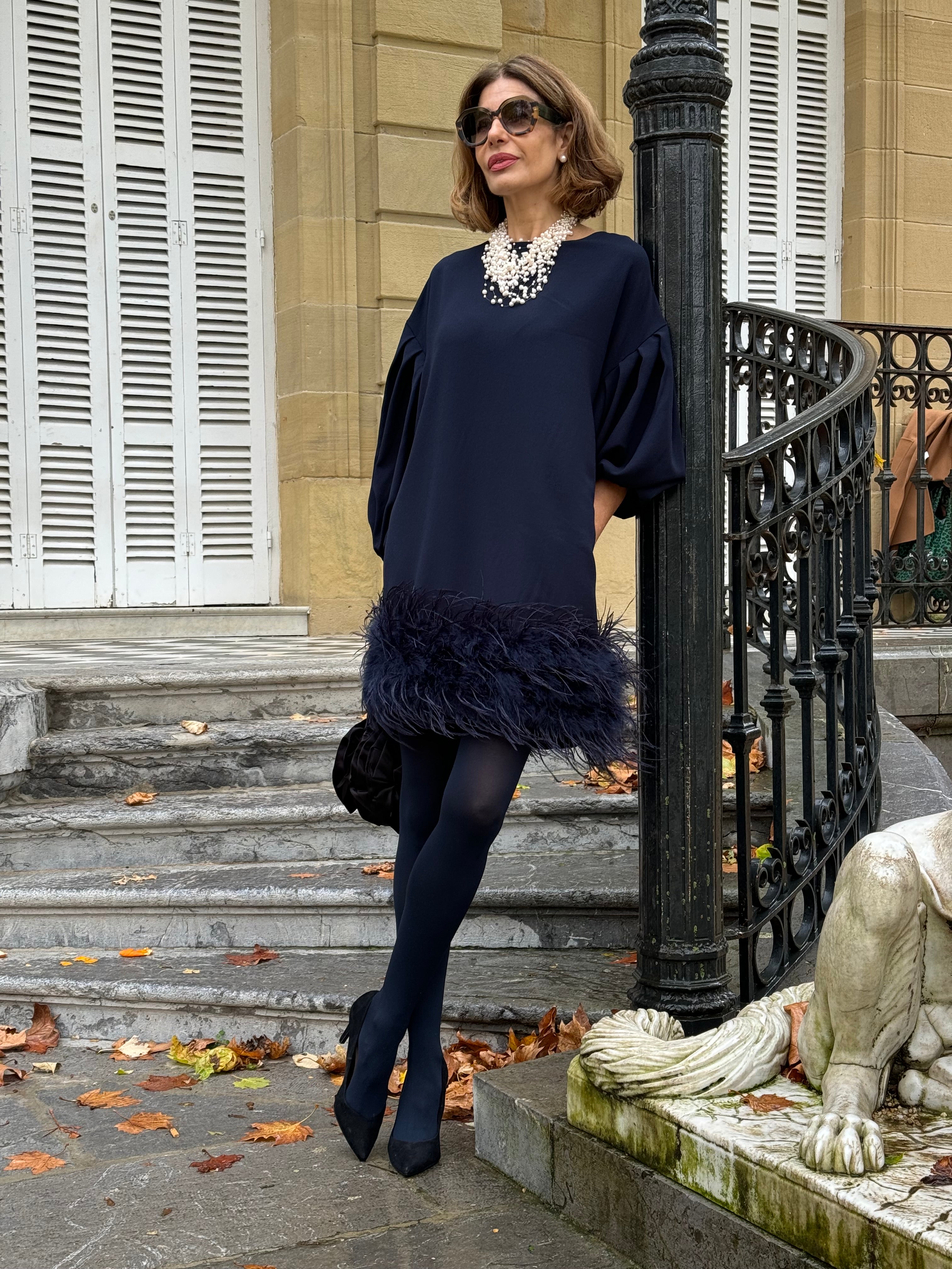 Dress Marcia Navy Marielle Stokkelaar Dress Marcia Navy Marielle Stokkelaar