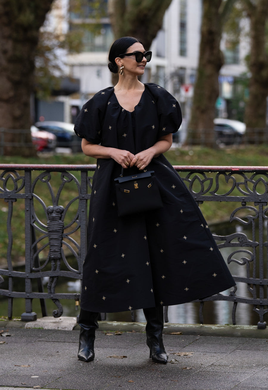 Dress Mathilda Embroidery Black
