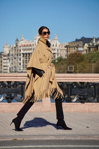 Cape-Mantel Ornella Beige