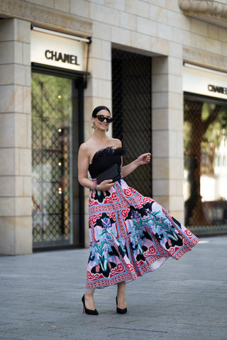Rock Alessia Print Schwarz
