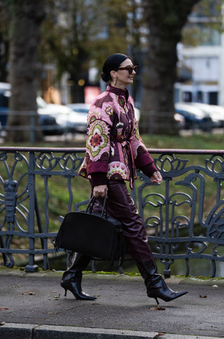 Veste Adrienne Horse-Print Bordeaux