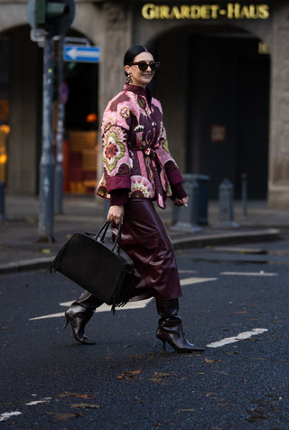 Veste Adrienne Horse-Print Bordeaux