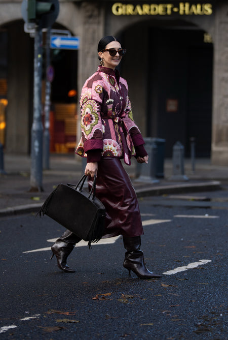 Veste Adrienne Horse-Print Bordeaux