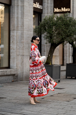 Dress Melania Print Red