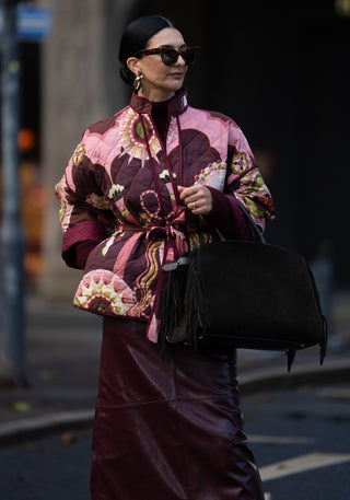 Veste Adrienne Horse-Print Bordeaux