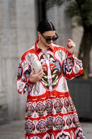 Dress Melania Print Red