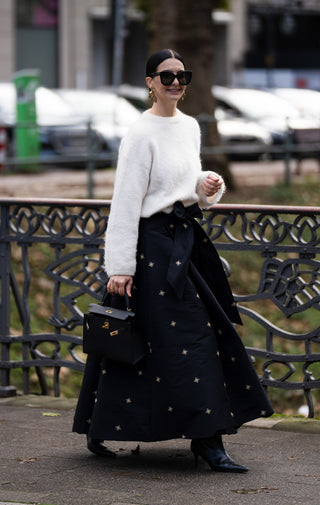 Skirt Fernanda Embroidery Black