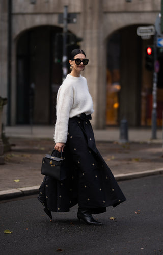 Skirt Fernanda Embroidery Black