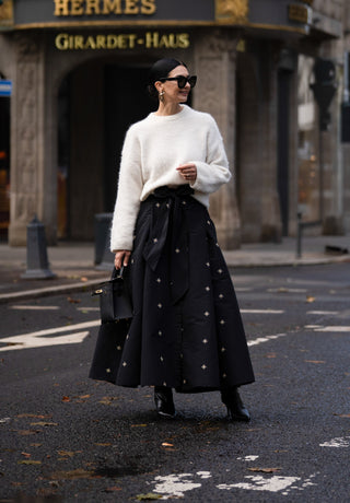Skirt Fernanda Embroidery Black