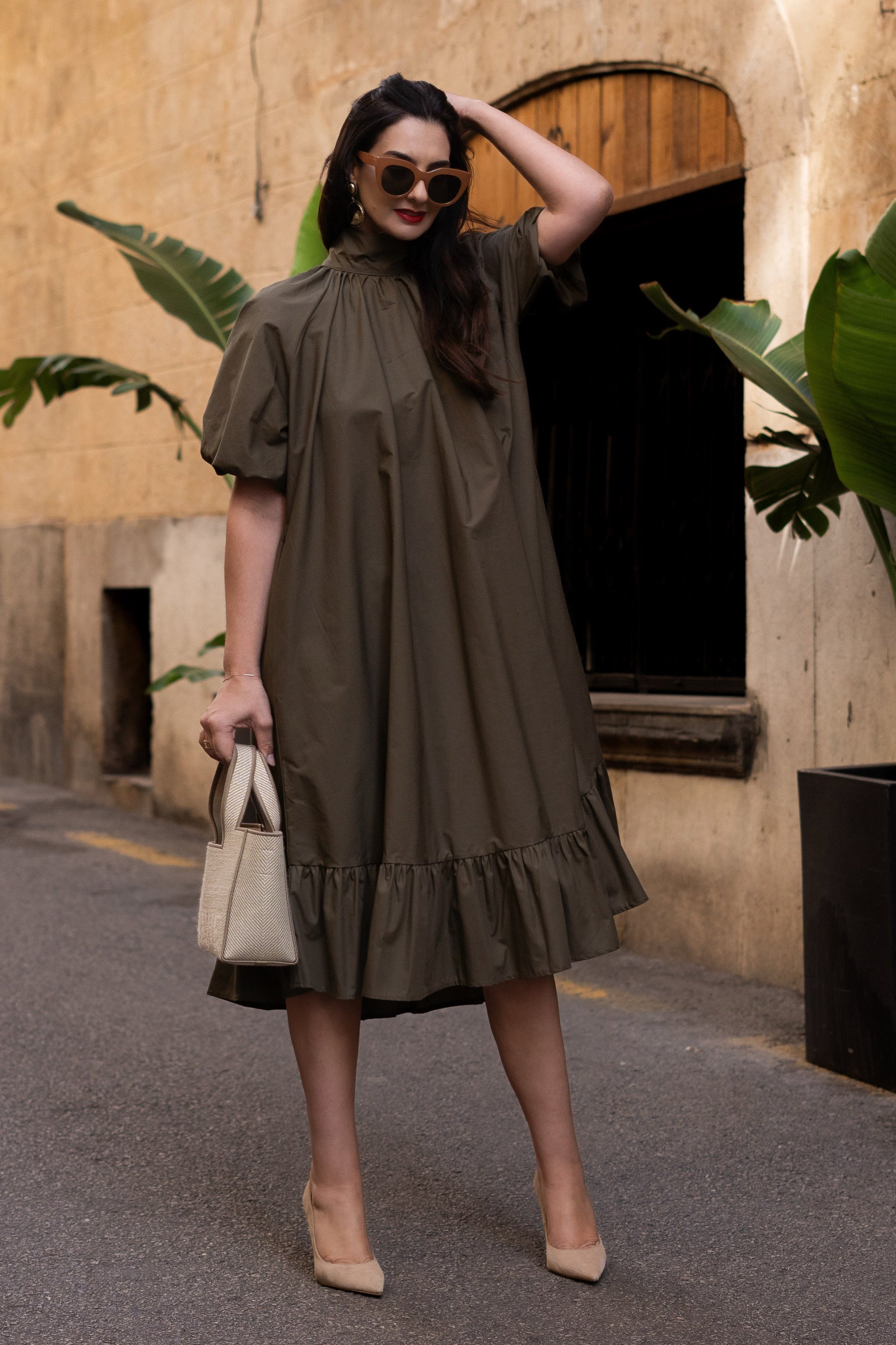 khaki winter dress YUTK Women Sweater Dress Fall Fashion 2025 Long Sleeve V Neck Ribbed Knit Pleated A Line Elegant Maxi Winter Dresses Pink L