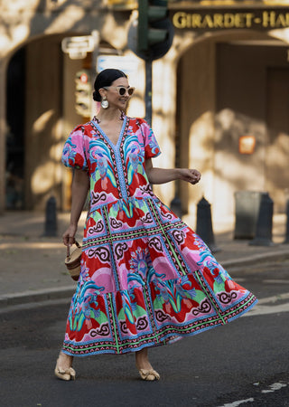 Kleid Margaux Print Rot