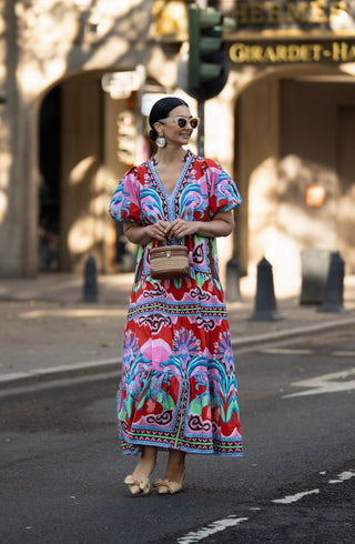 Kleid Margaux Print Rot