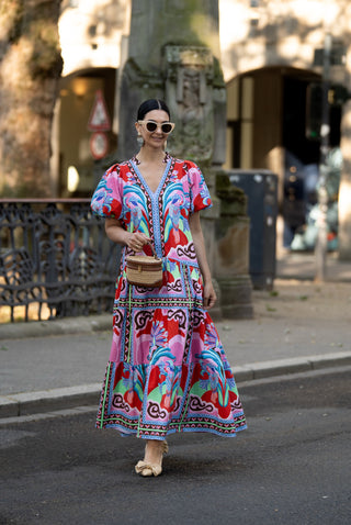 Kleid Margaux Print Rot