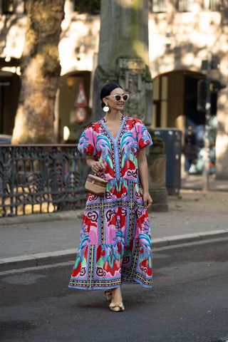 Kleid Margaux Print Rot