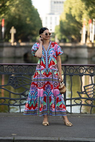 Kleid Margaux Print Rot