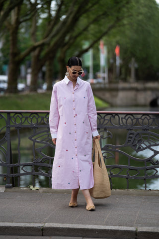 Dress Vittoria Embroidery Pink