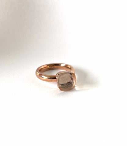 Ring champagne stone clear