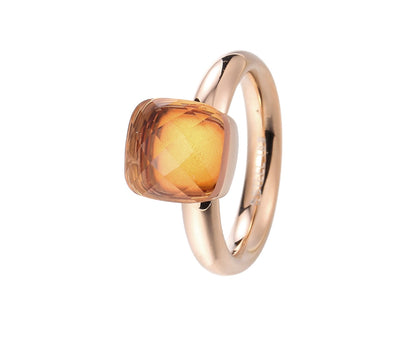 Ring warm yellow stone clear