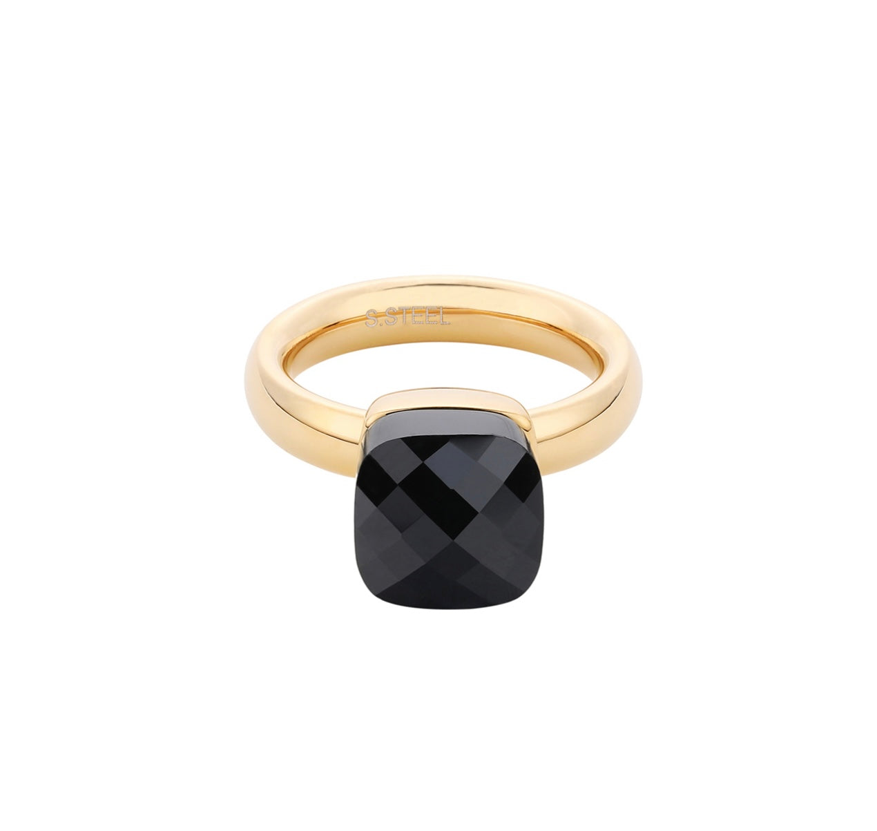 Ring aus schwarzem Stein